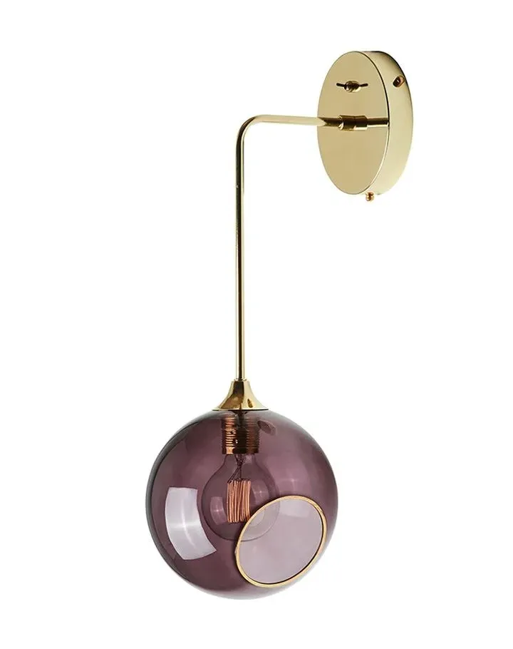 Ballroom Large Wall Light - Smoke, Glass