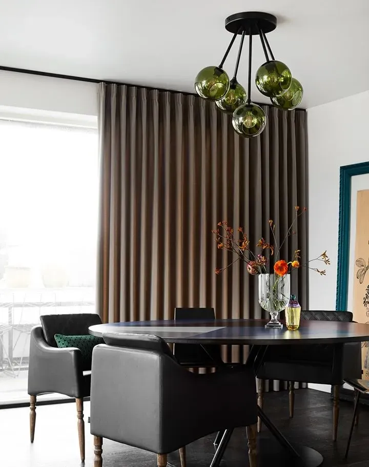 Ballroom Molecule Large Pendant Light - Army, Glass