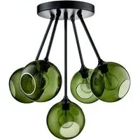 Ballroom Molecule Large Pendant Light - Army, Glass