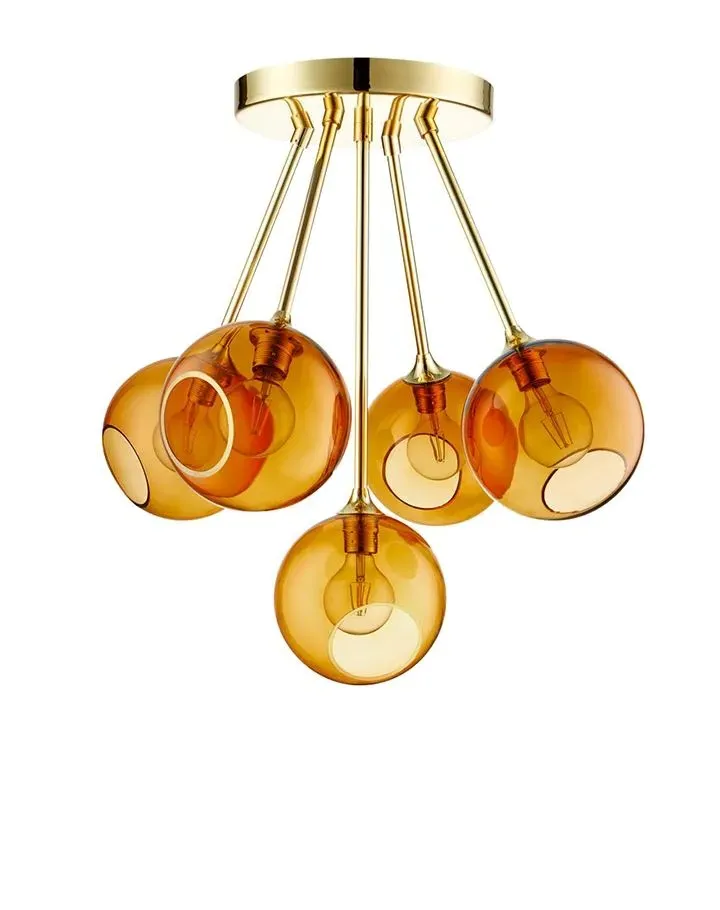Ballroom Molecule Large Pendant Light - Smoke, Glass