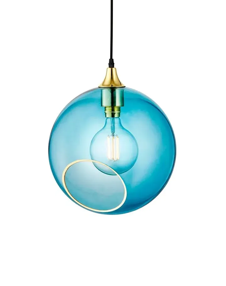 Extra Large Pendant Light - Blue, Glass image