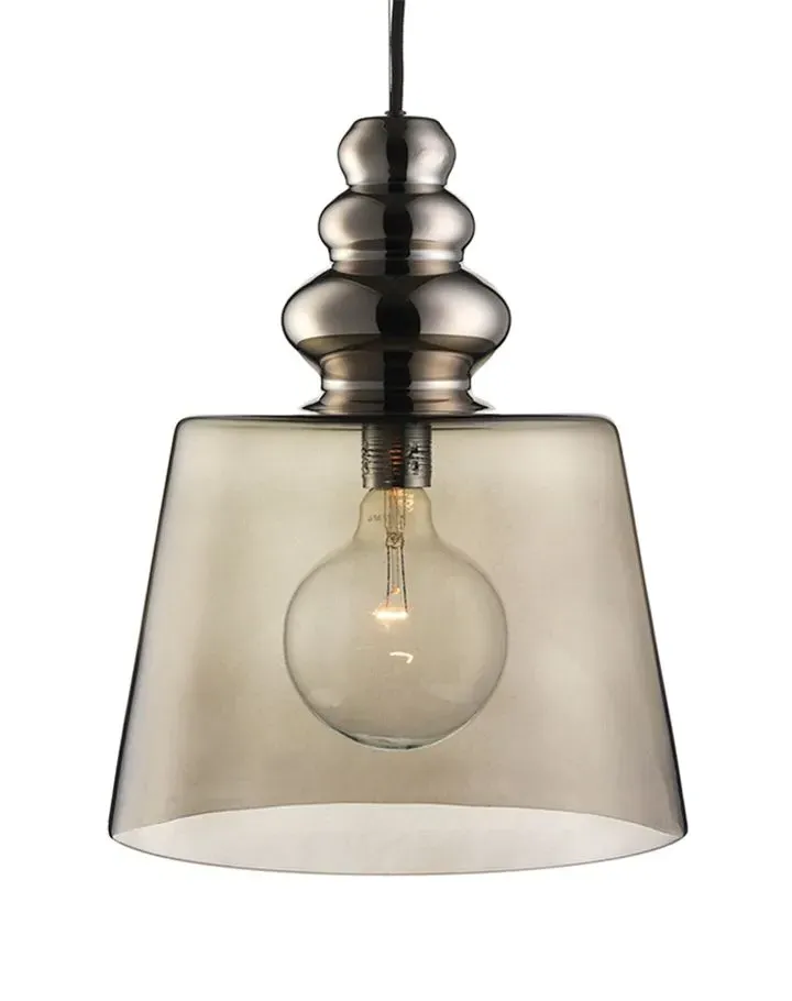 Large Pendant Light - Smoke, Glass