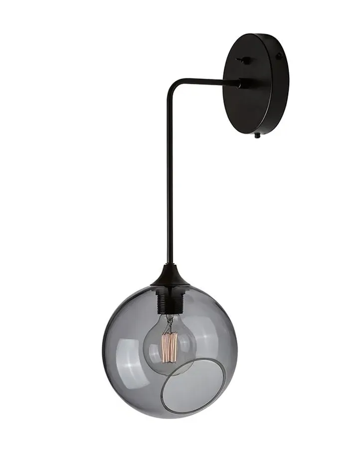Large Wall Light - Army Silver, Glass