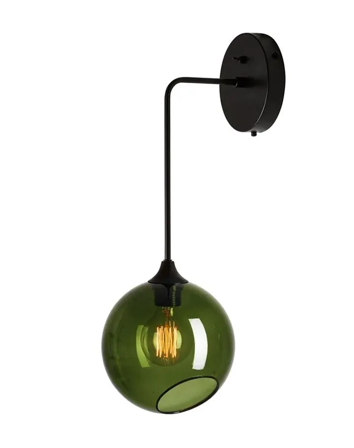 Large Wall Light - Army Silver, Glass