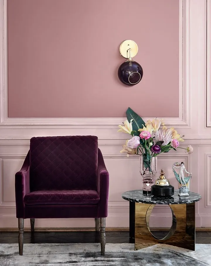 Large Wall Light - Rose Gold, Hand Blown Glass