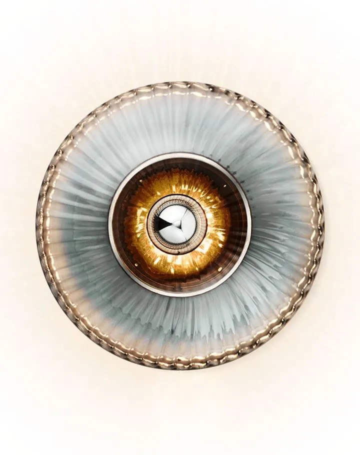 New Wave Large Optic Wall Light - Smoke, Glass