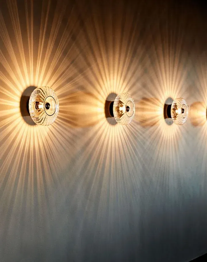 New Wave Optic Wall Light - Smoke, Glass