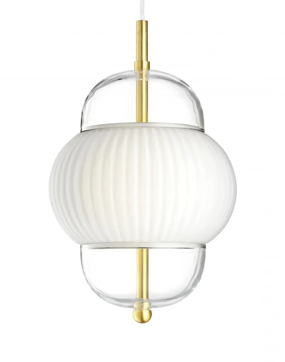 Pendant Light with Glass Shade - Brass image