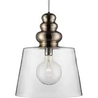 Pollish Large Pendant Light - Clear with White Cord
