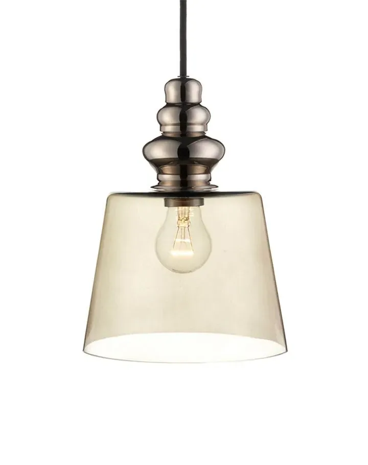 Pollish Small Pendant Light - Clear with White Cord