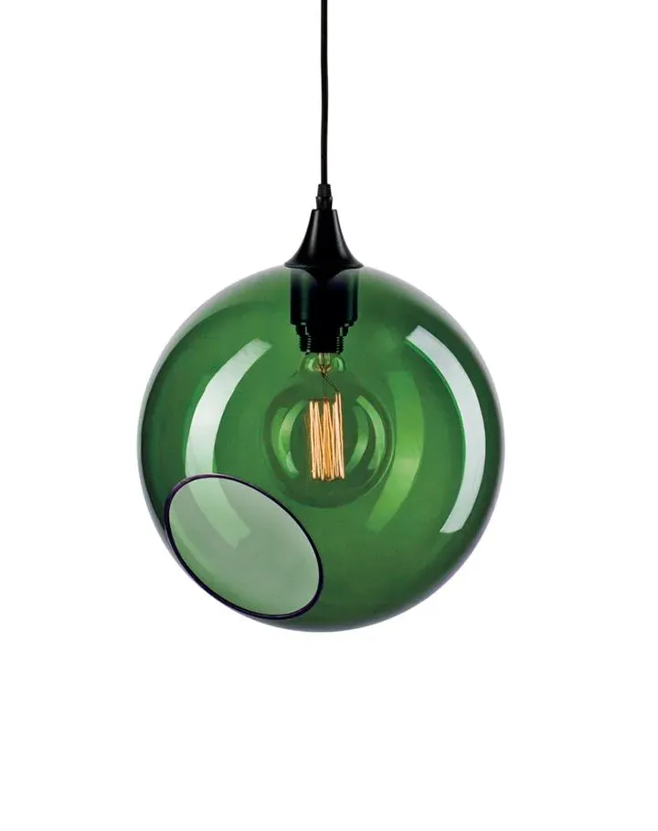Standard Pendant Light - Army Silver, Glass