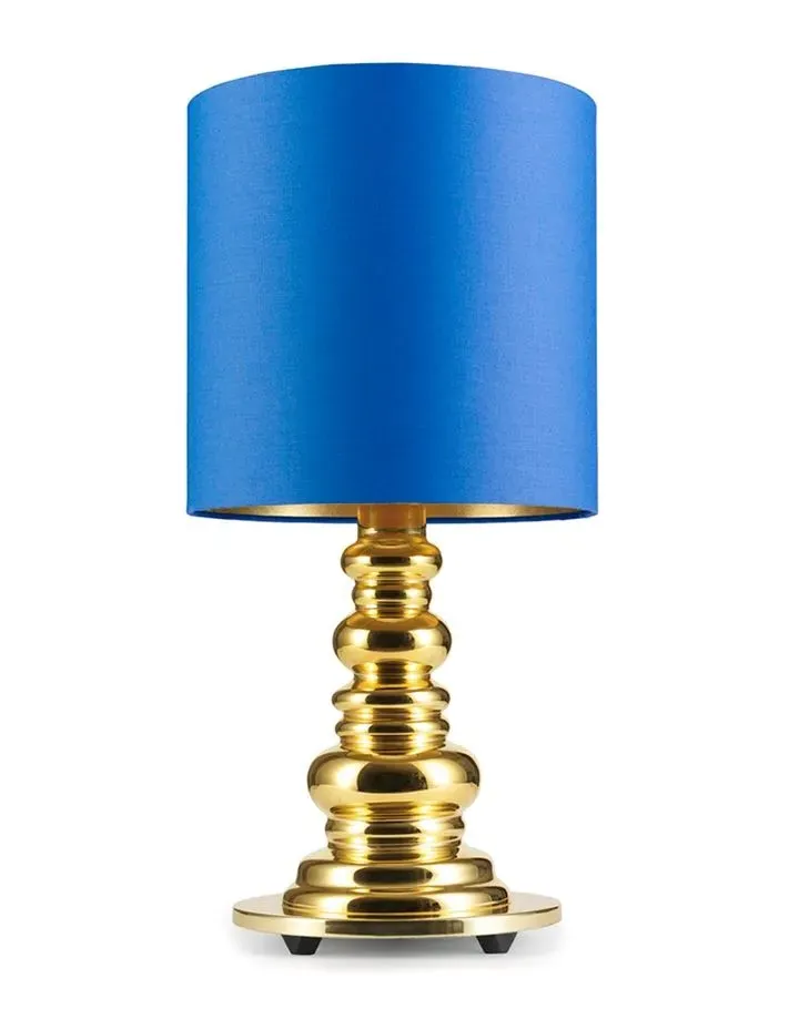 Table Lamp with Hand Blown Base - Blue, Glass image