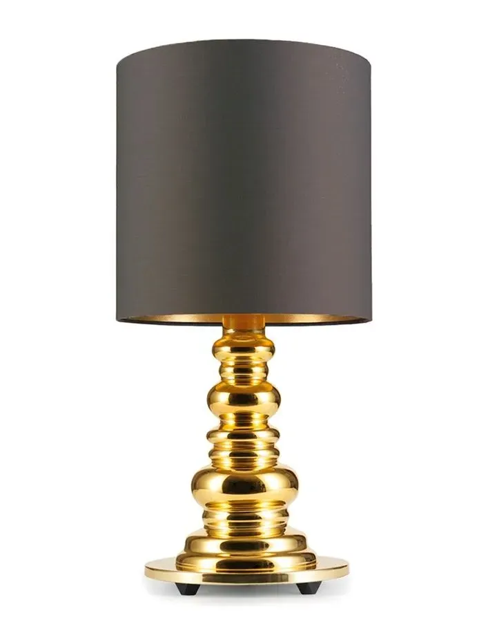 Table Lamp with Hand Blown Base - Nougat, Glass