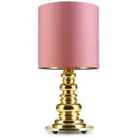 Table Lamp with Hand Blown Base - Rose, Glass