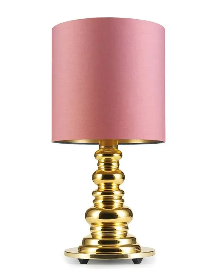 Table Lamp with Hand Blown Base - Rose, Glass