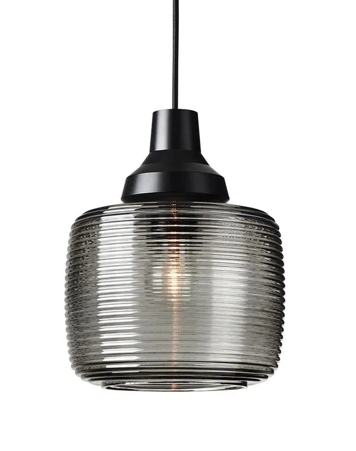 Wave Stripe Pendant Light - Clear, Glass