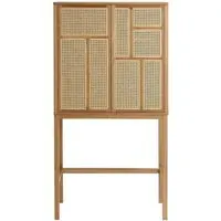 Air Cabinet with Cane Inlays - Oak