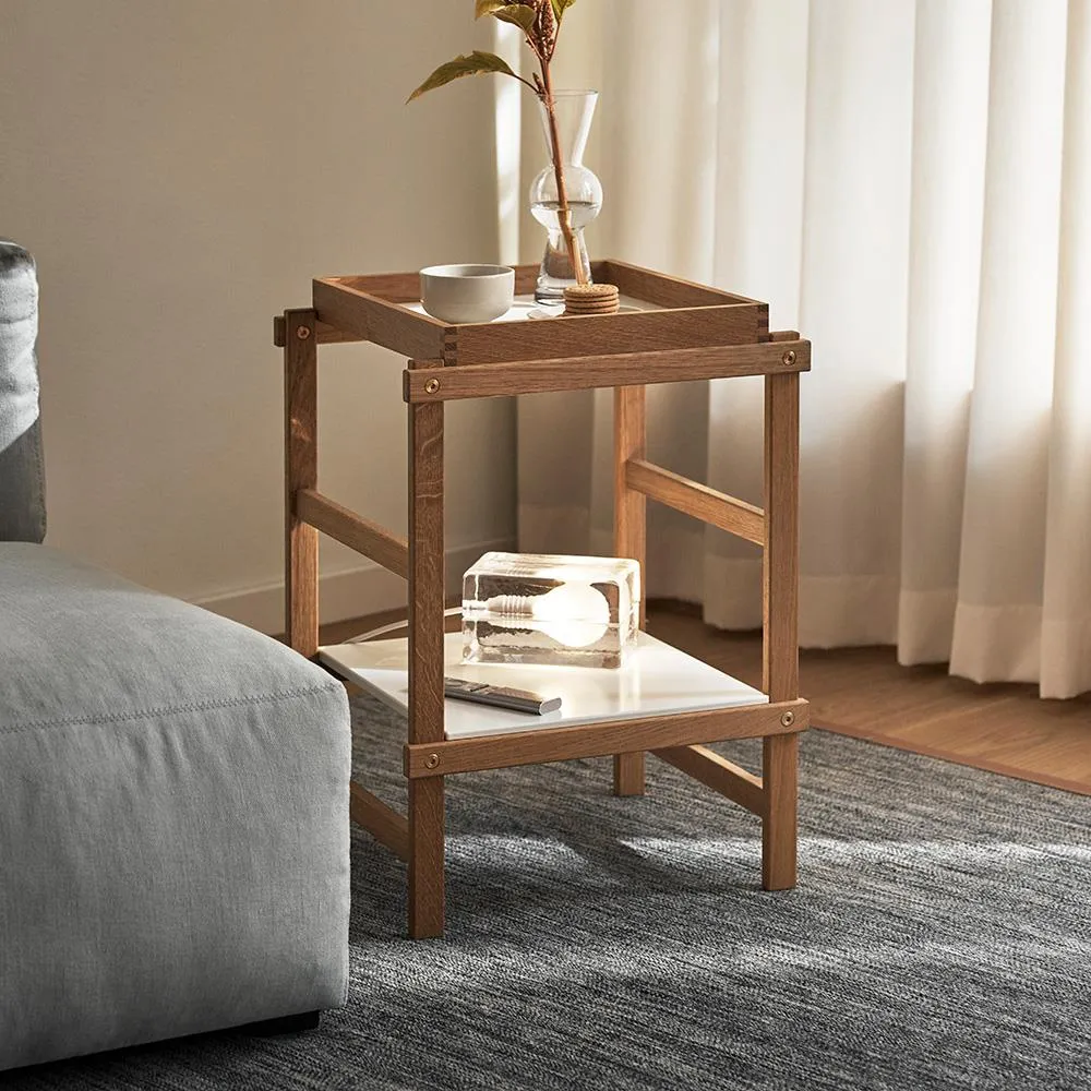 Block Table Lamp - White