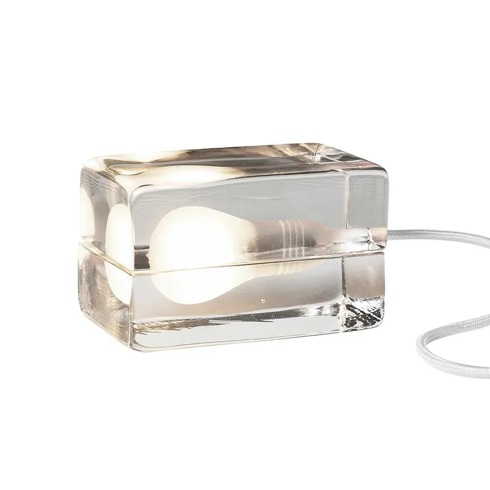 Block Table Lamp - White