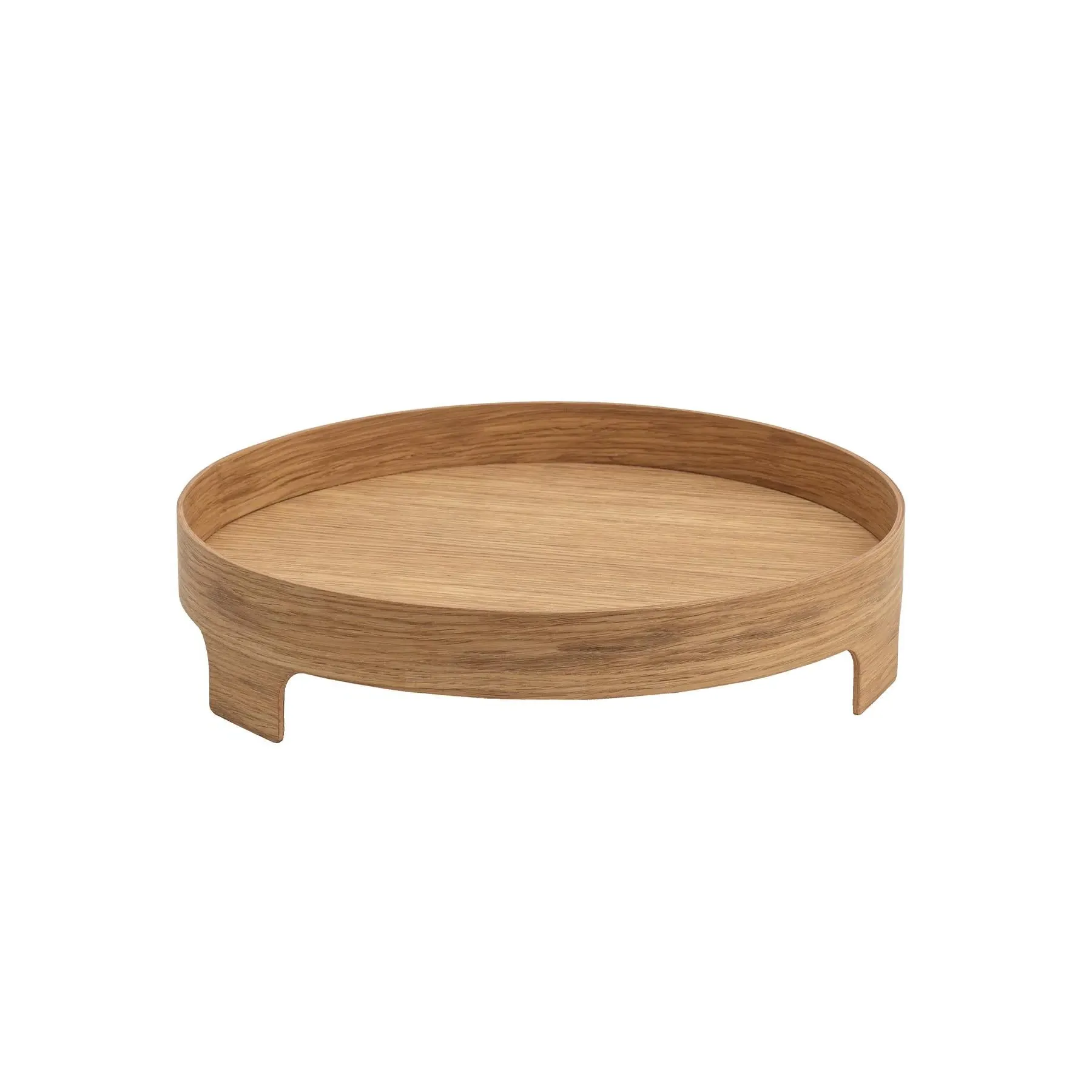 Bridge Tray with Slotted Rim - Oak Plywood image