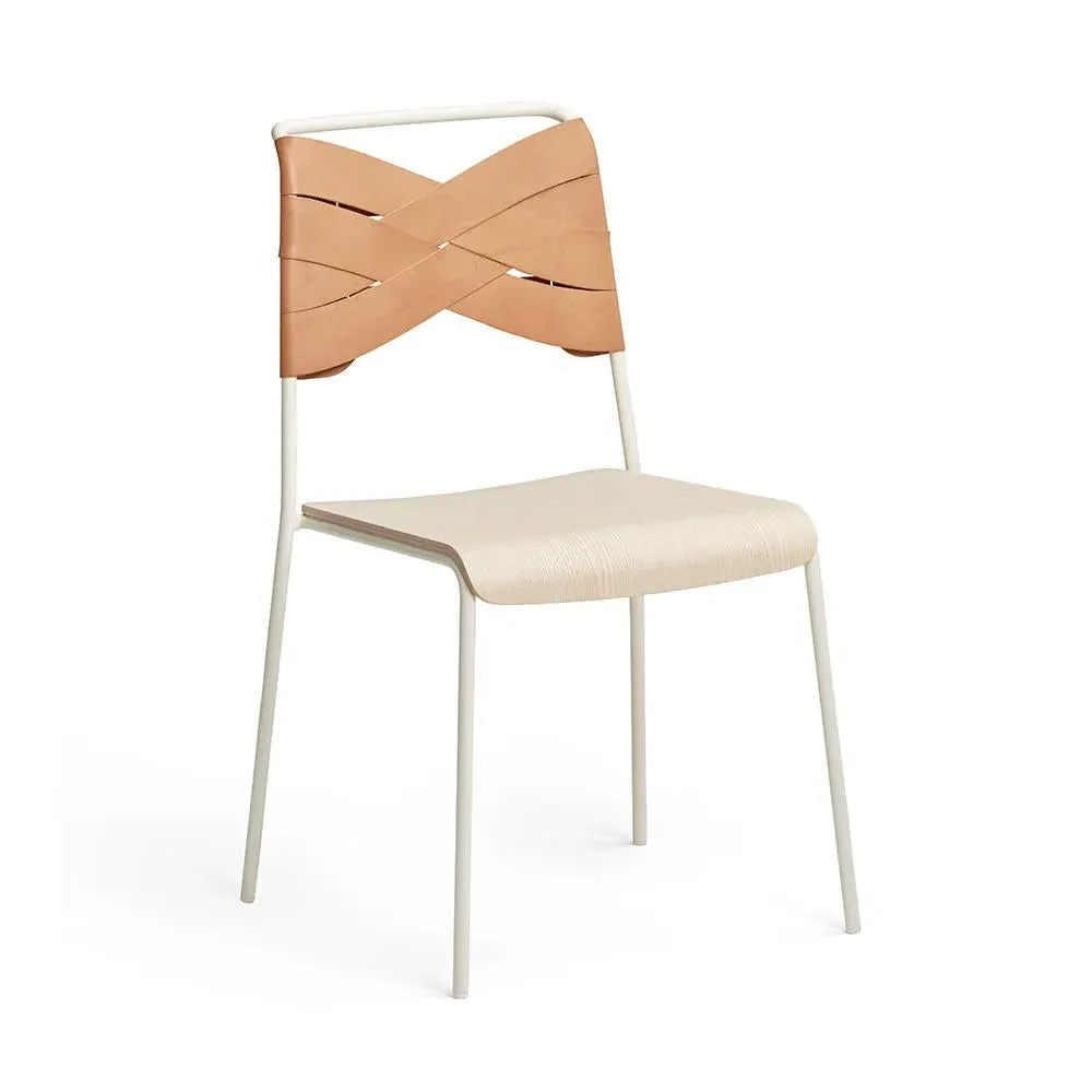 Dining Chair with Leather Seat - Natural, Ash