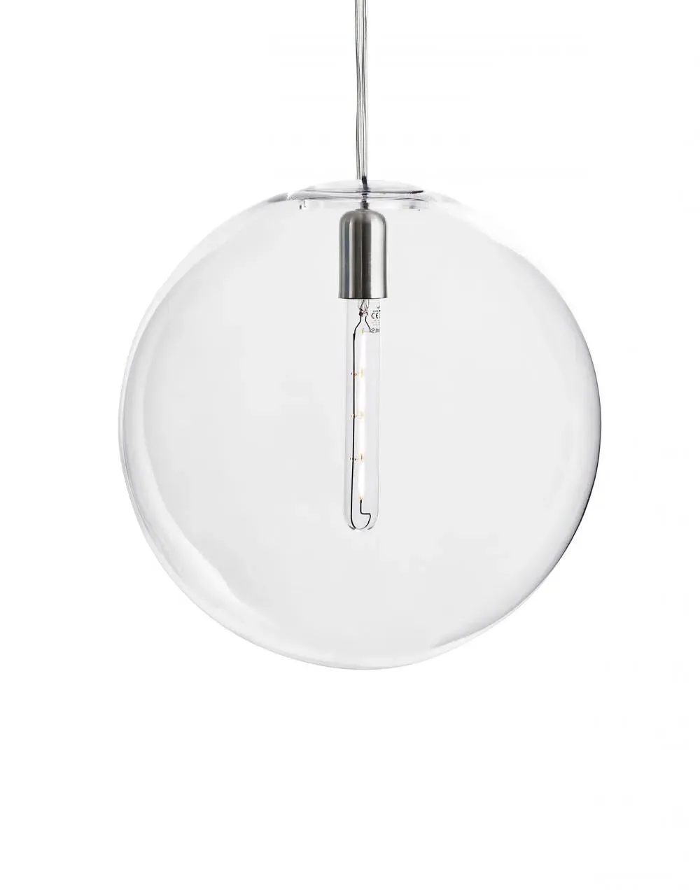 Extra Large Globe Pendant - White, Glass