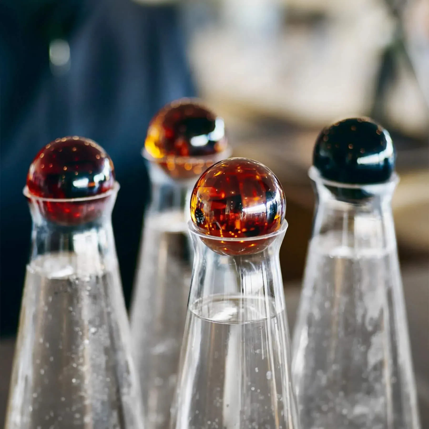 Fia Carafe with Crystal Stopper - Clear, Glass