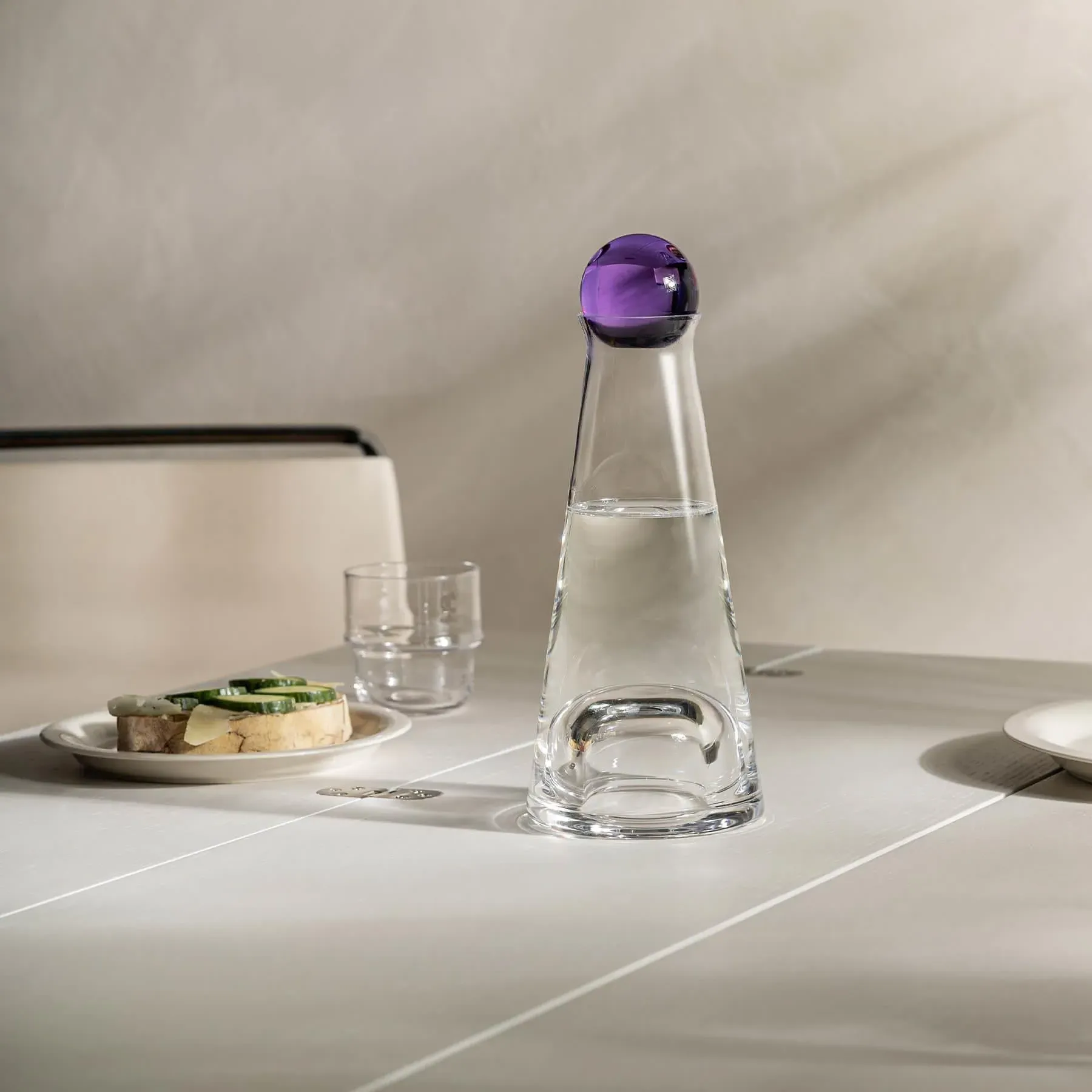 Fia Carafe with Crystal Stopper - Clear, Glass