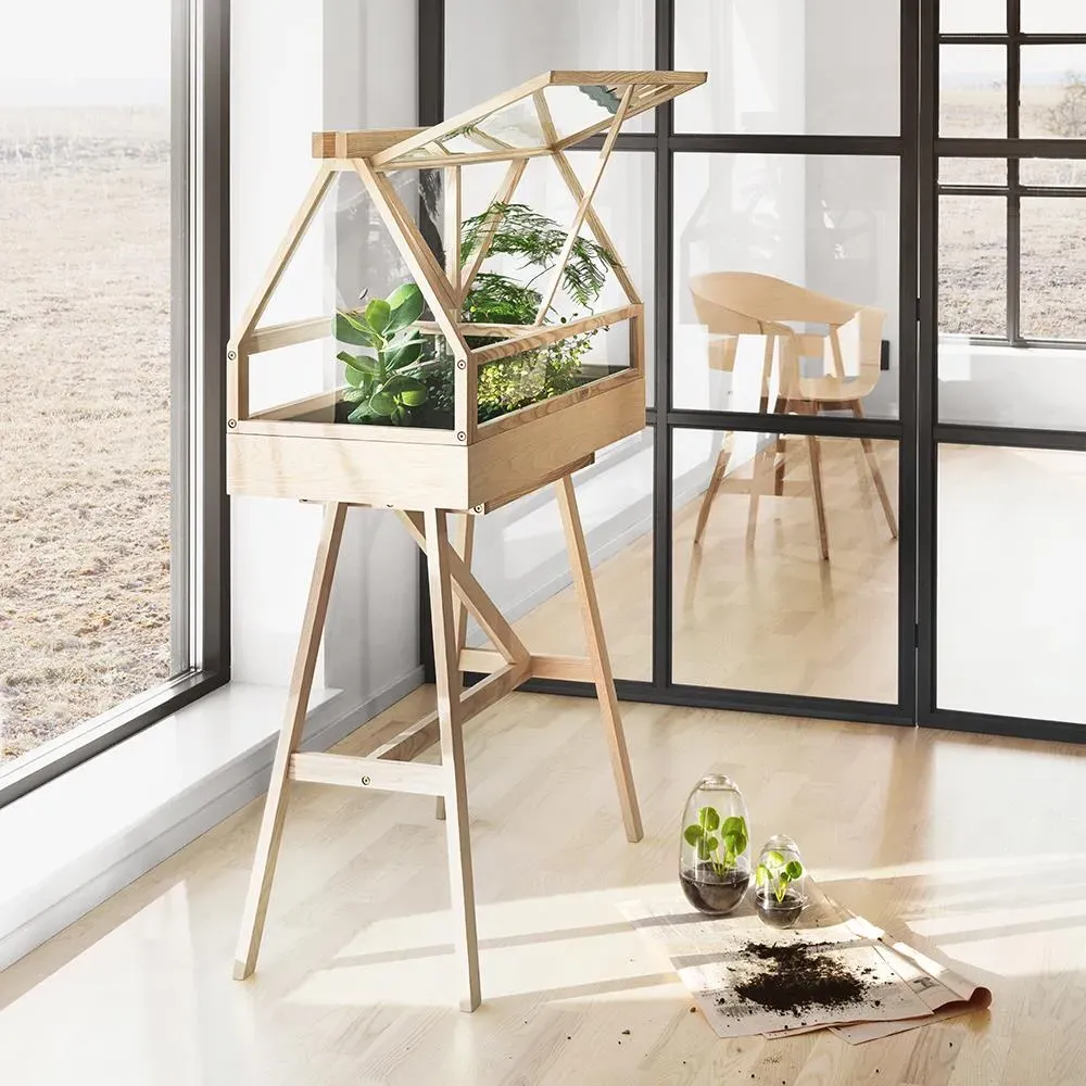 Indoor Greenhouse Planter - Ash Wood