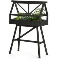 Indoor Greenhouse Planter - Black, Ash Wood