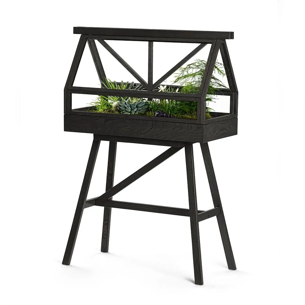 Indoor Greenhouse Planter - Black, Ash Wood image