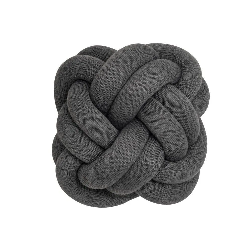 Knot Cushion - Grey, Knitted image