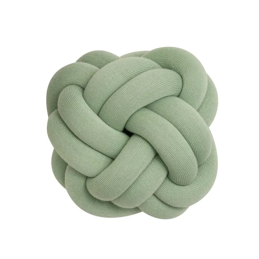 Knot Cushion - Mint Green, Knitted