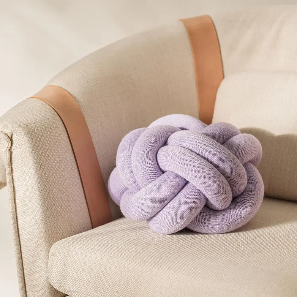 Knot Cushion - Ochre, Knitted