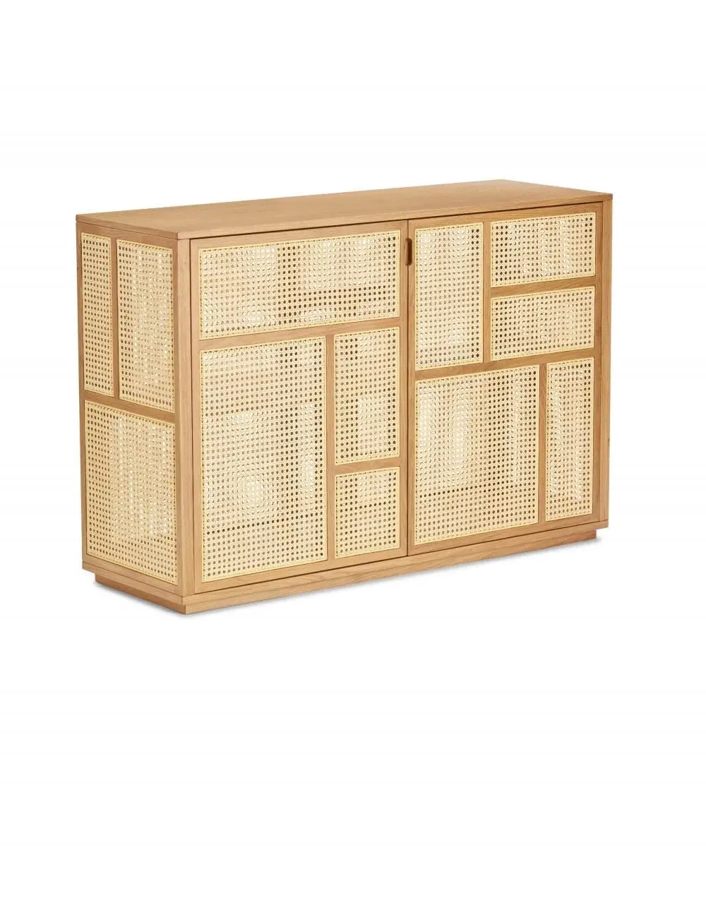 Low Sideboard with Cane Doors - Oak