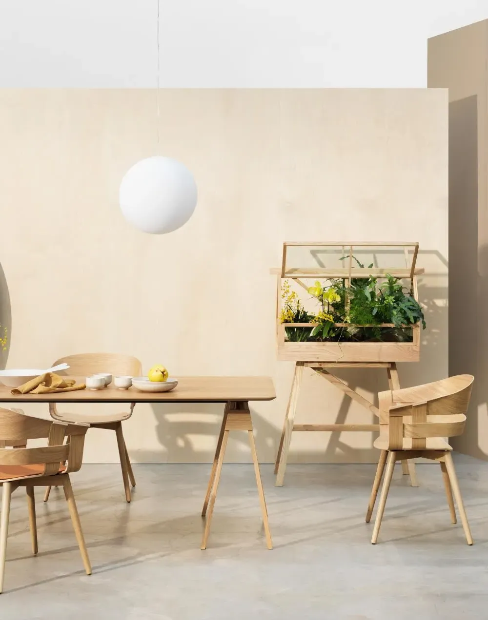 Medium Globe Pendant Light - White, Glass