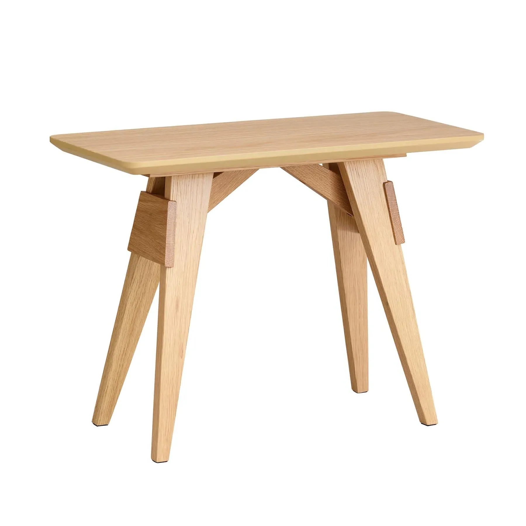 Small Side Table with Trestle Base - Black, Wood