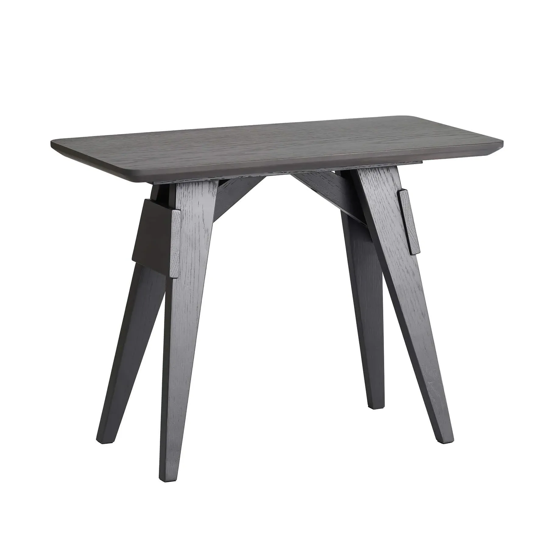 Small Side Table with Trestle Base - Black, Wood image