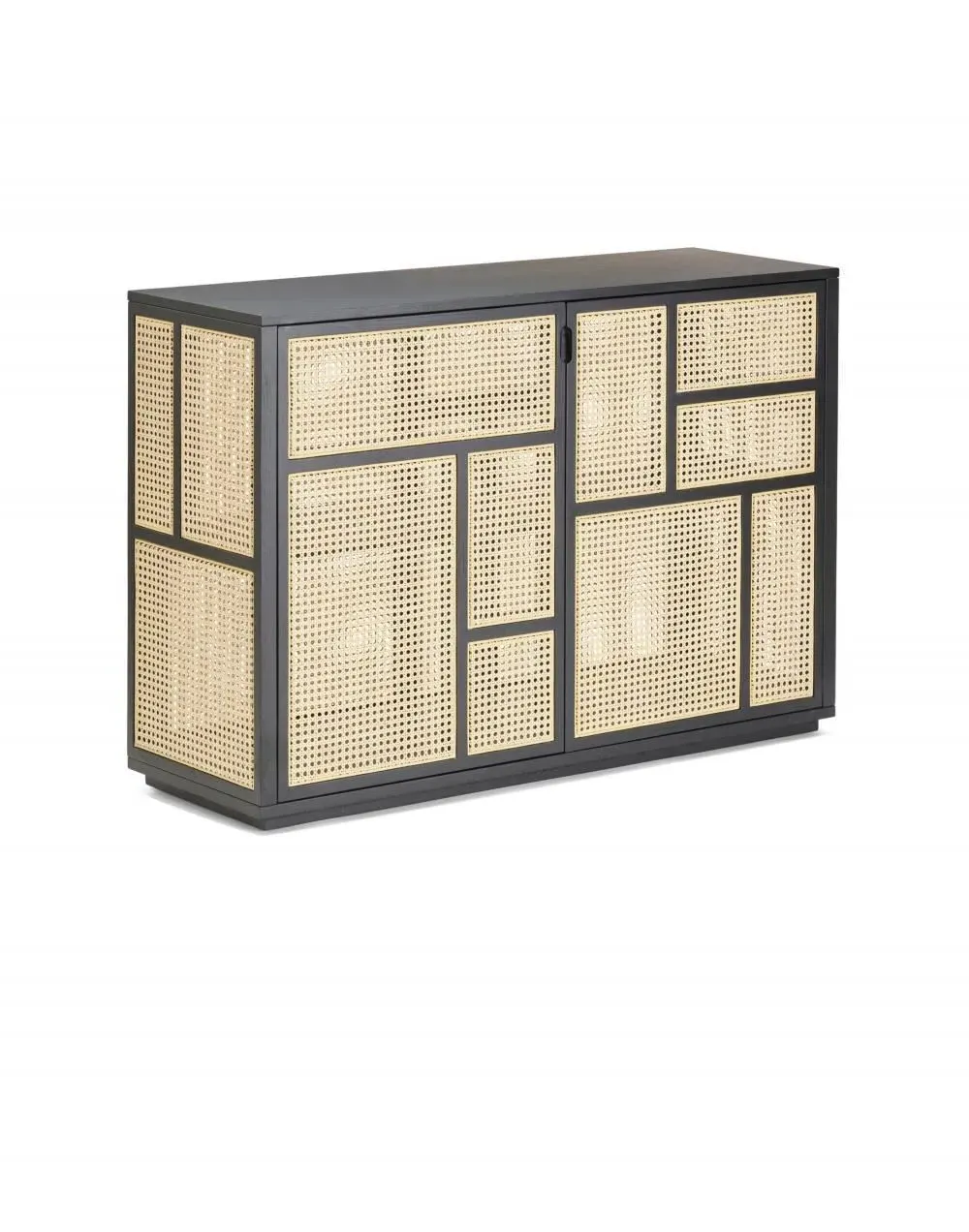 Tall Sideboard with Cane Doors - Black image