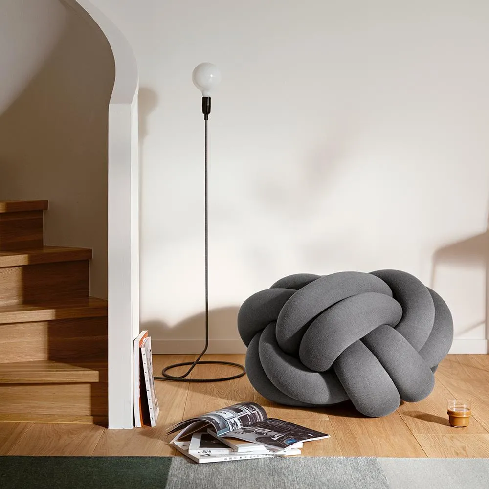 XL Knot Cushion - Ochre, Knitted