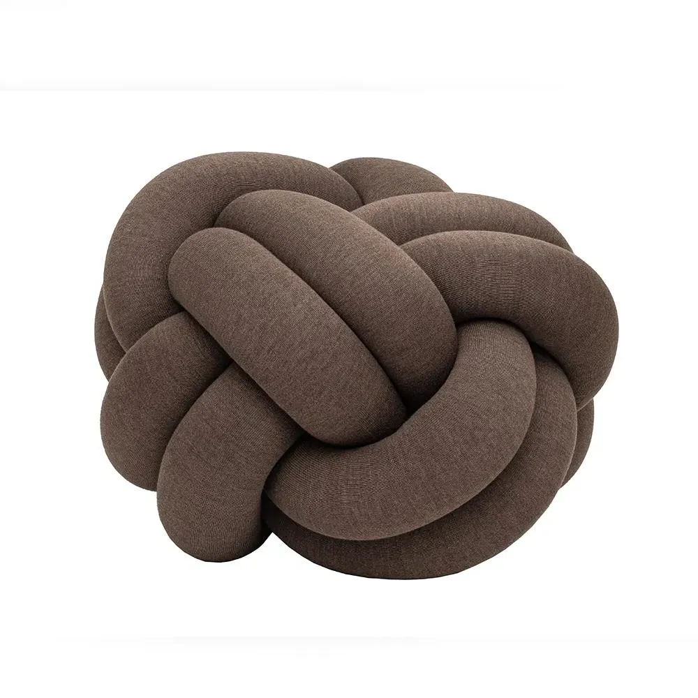 XL Knot Cushion - Ochre, Knitted