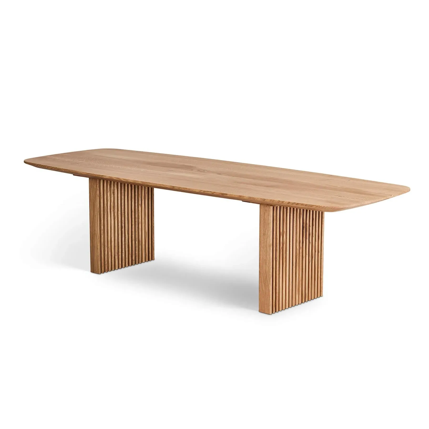 Coffee Table with Grooved Legs - Wild Oak
