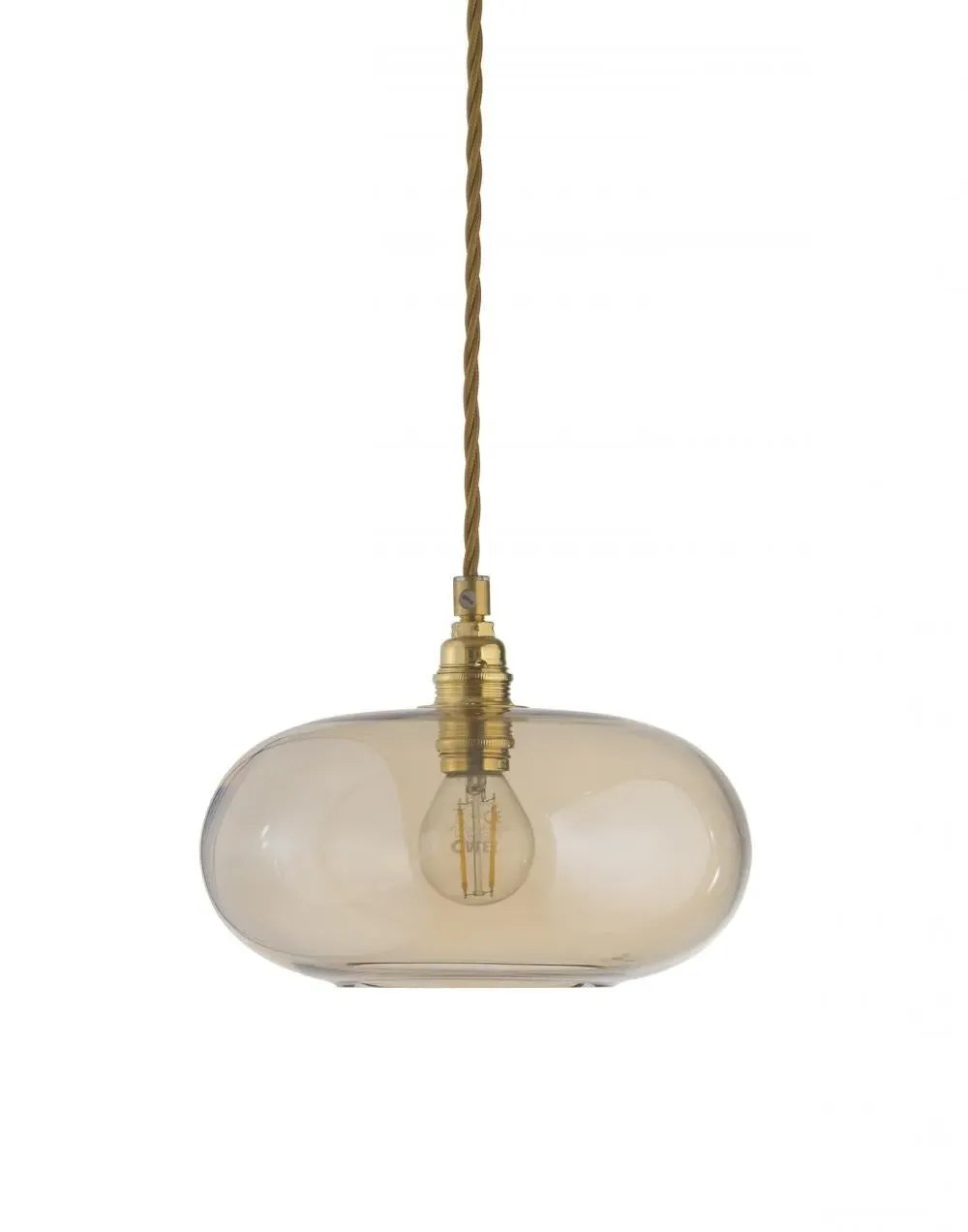 21cm Pendant Light - Golden Smoke, Glass