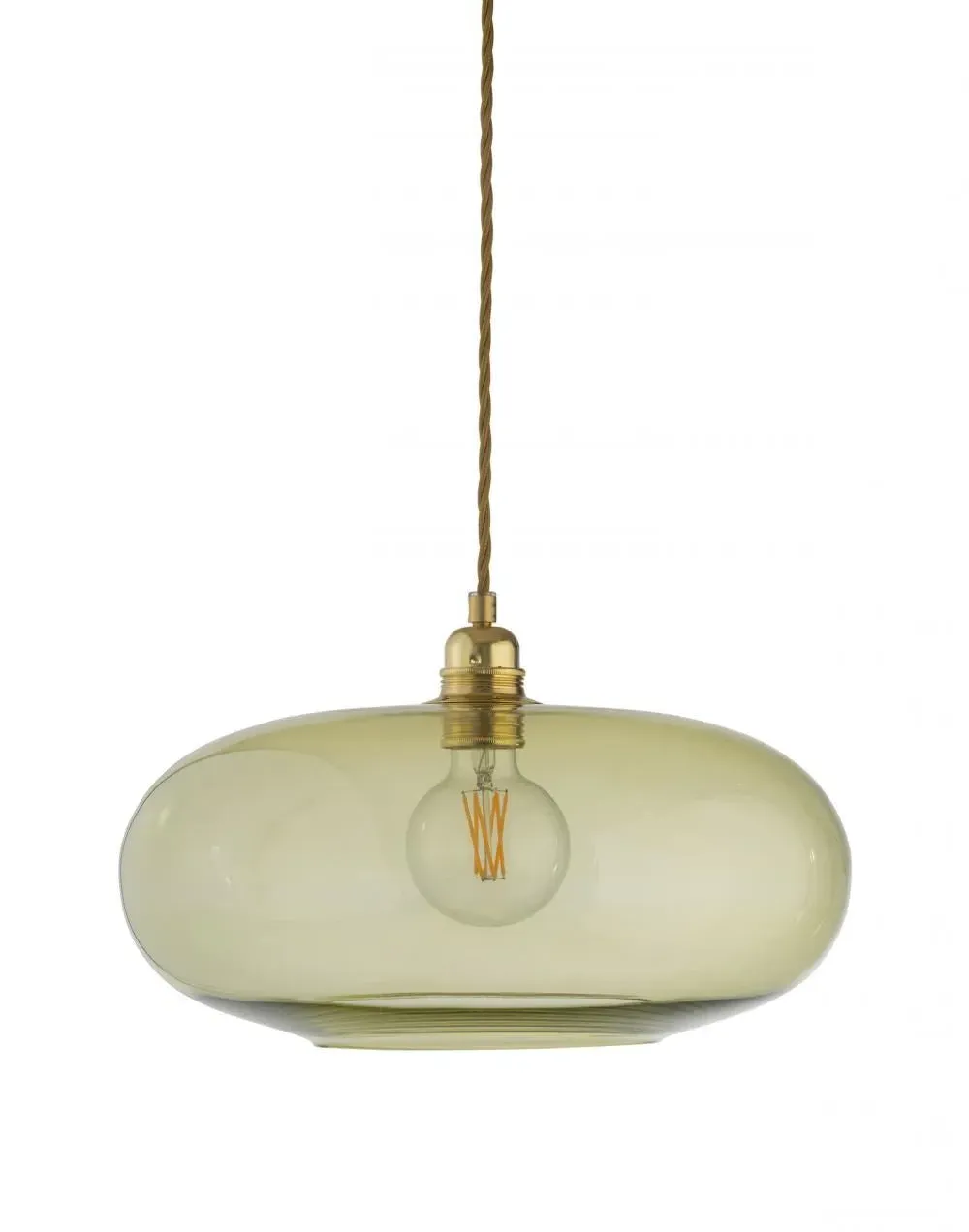 36cm Pendant Light - Olive, Glass