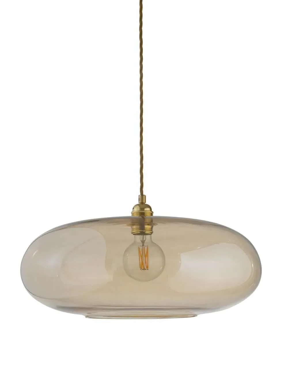 45cm Pendant Light - Golden Smoke, Glass