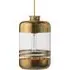 Cylindrical Pendant Light Striped - Gold, Glass