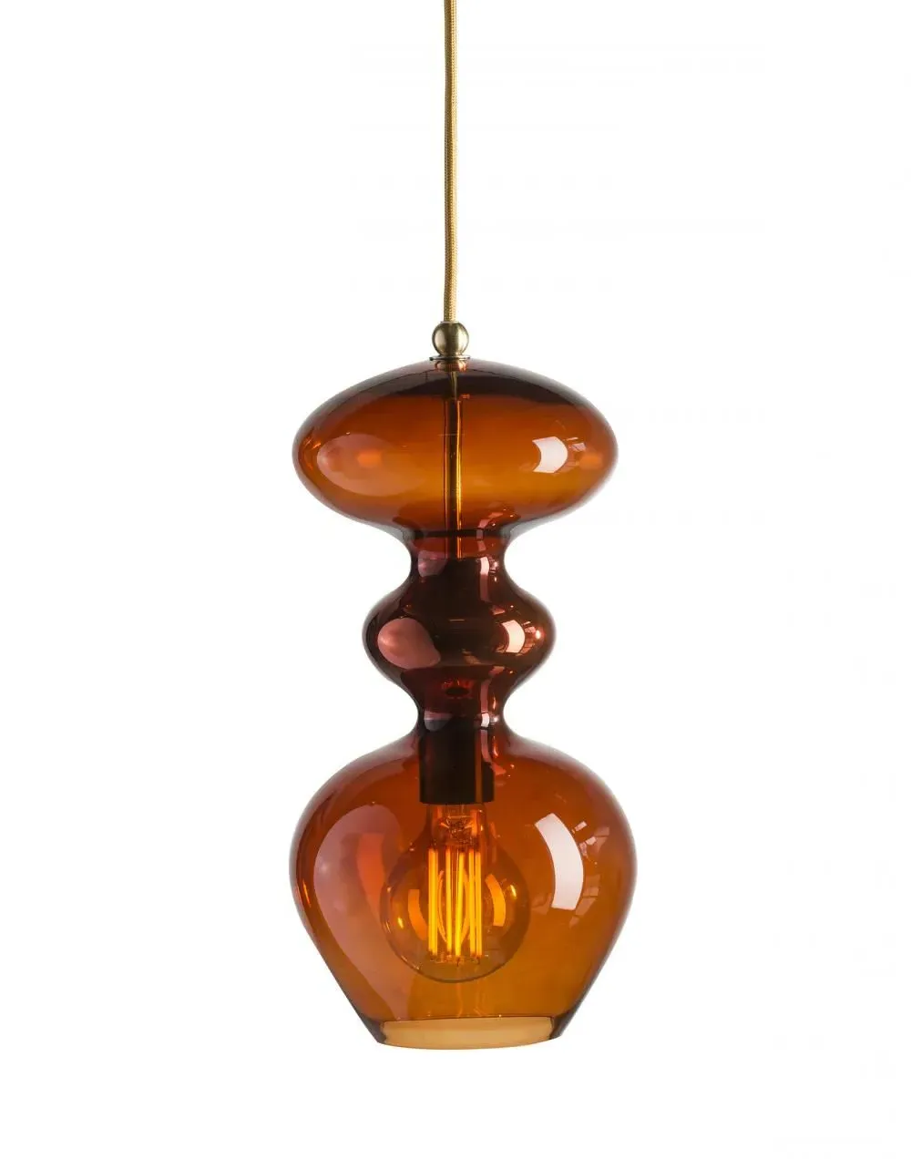 Futura Medium Pendant Light - Rust, Glass