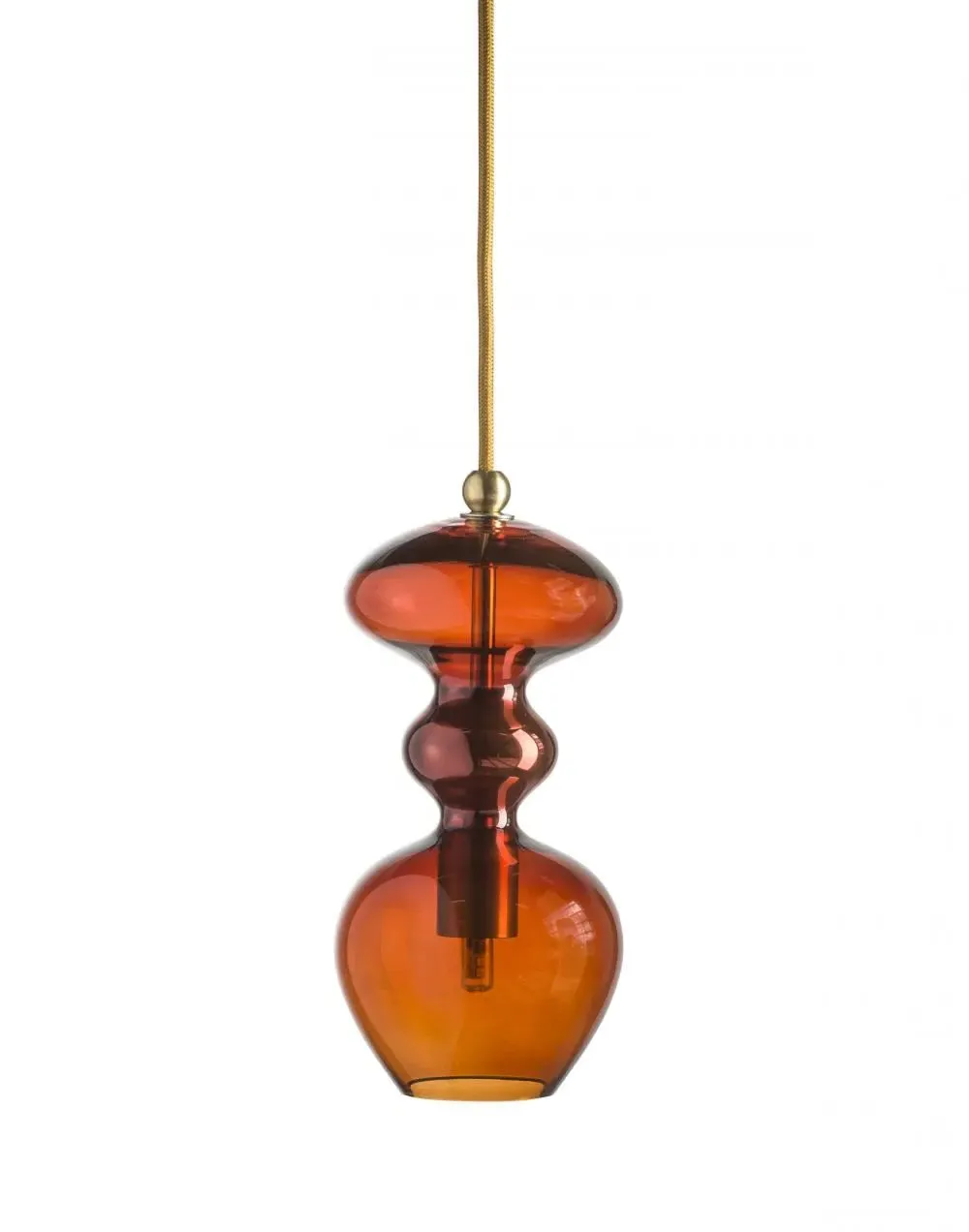 Futura Small Pendant Light - Rust, Glass image