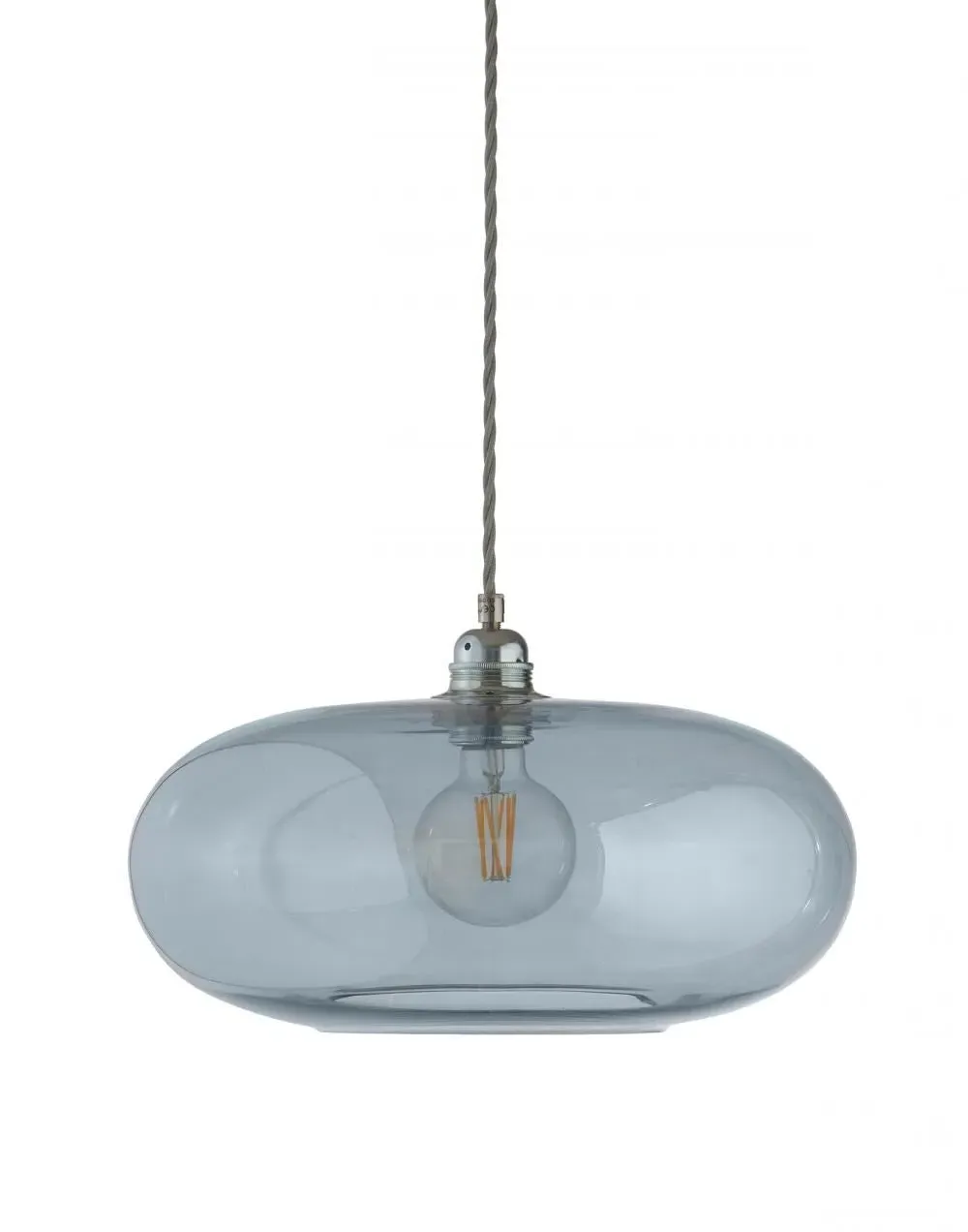 Horizon 36cm Pendant Light - Topaz Blue, Glass