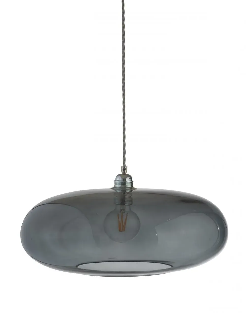 Horizon 45cm Pendant Light - Smokey Grey, Glass